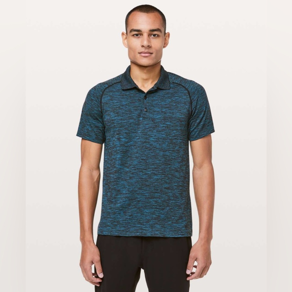 Lululemon | Metal Vent Tech Polo | Baltic Blue / Black | Men’s Size Large
